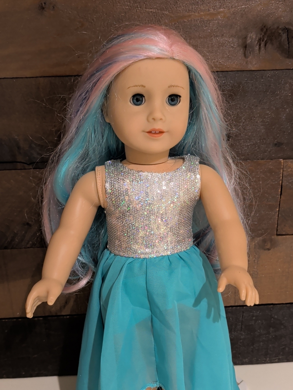 American Girl Truly Me #88  Pastel-pink- Blue Hair Fashion Doll 18"X6.5" - Picture 9 of 9